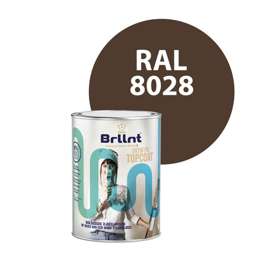 Wood paint RAL 8028 Terra brown